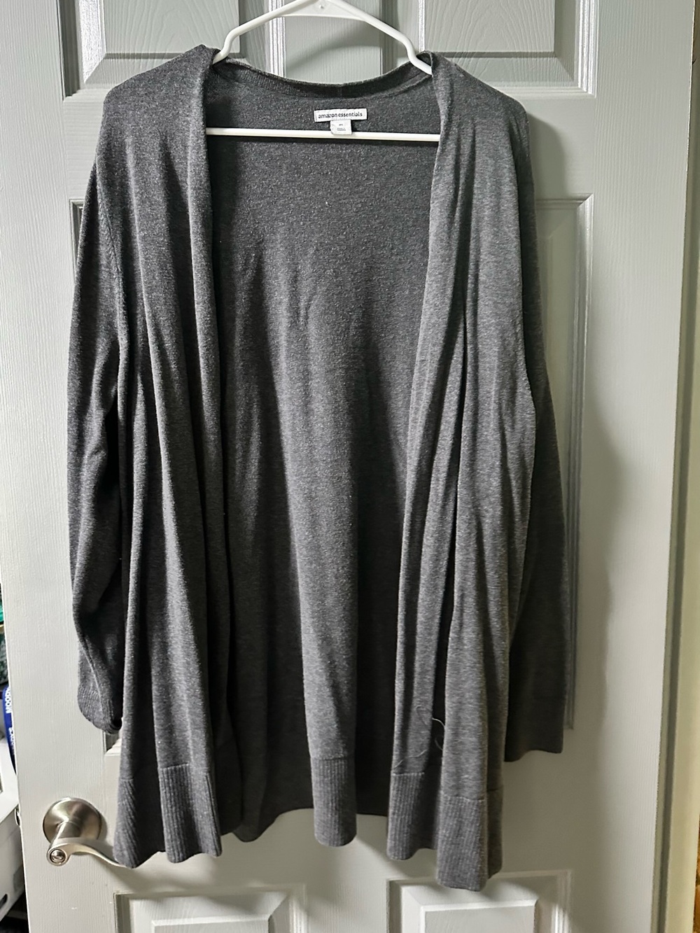 Amazon Essentials Women's Dark Gray Open-Front Cardigan